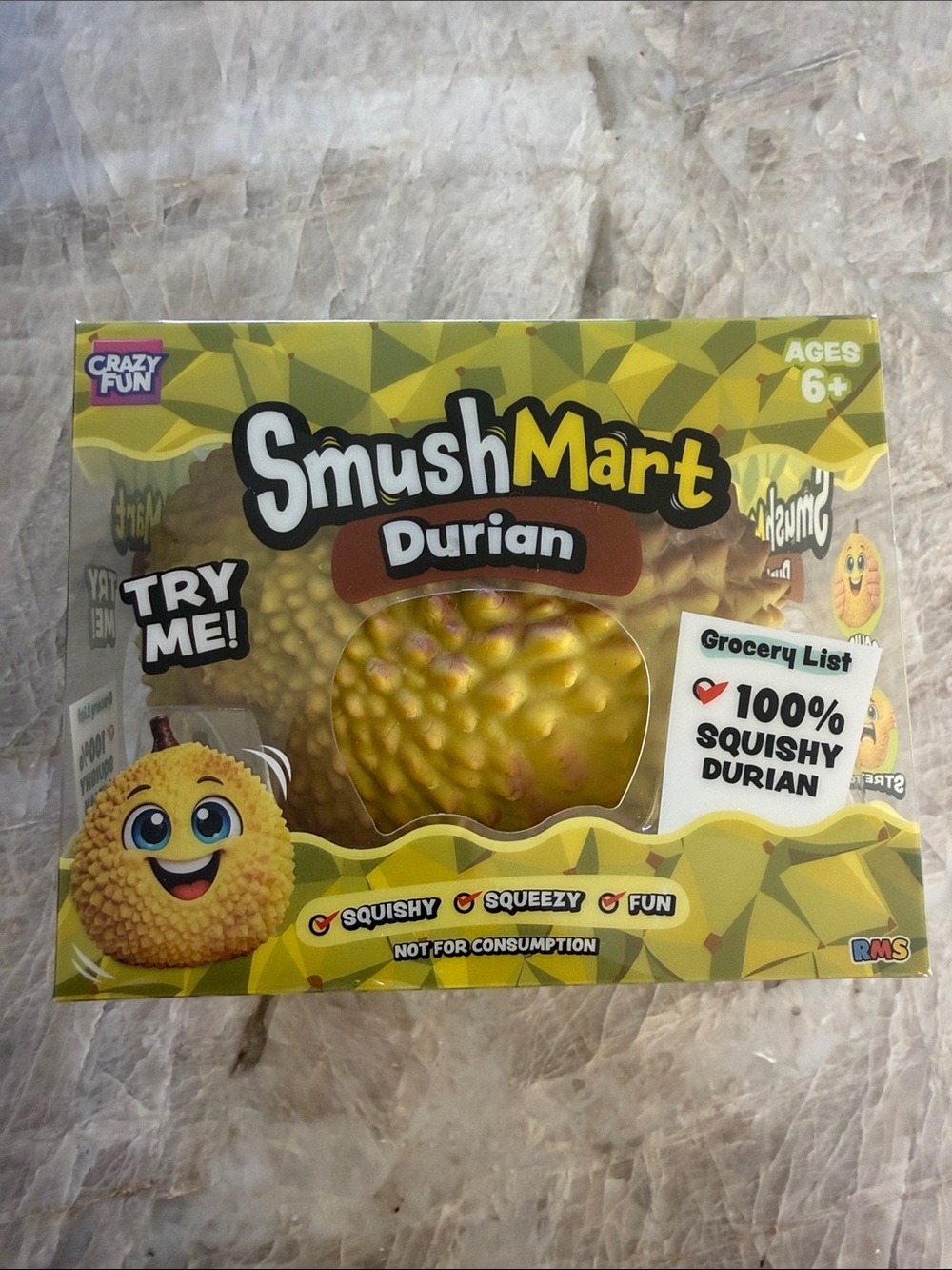 Smush Mart Durian Squishy Plush Toy - Yellow